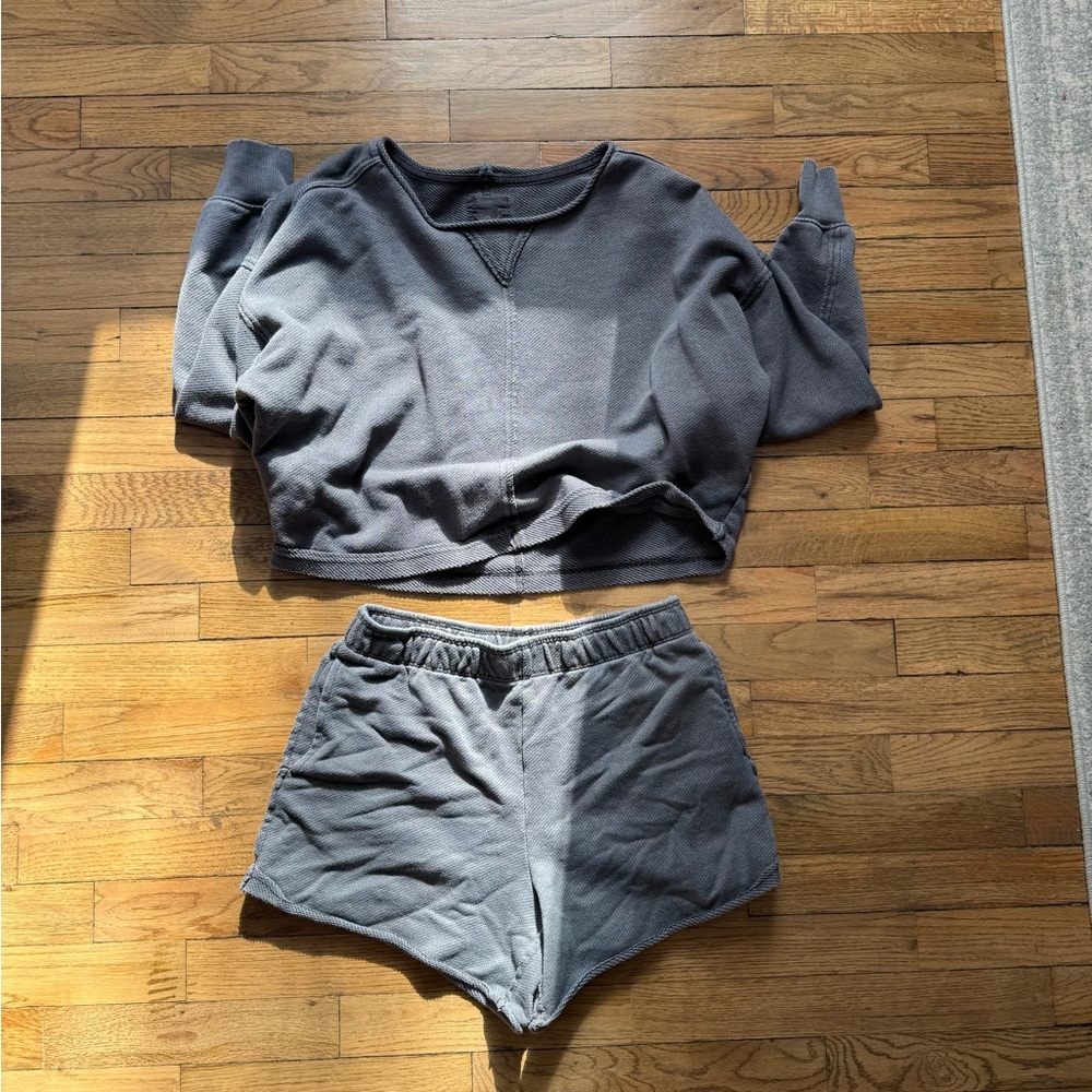 Aerie Charcoal Knit Set